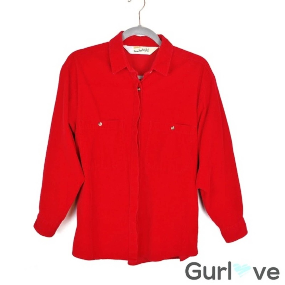 VTG Diane Von Furstenberg L Corduroy Button